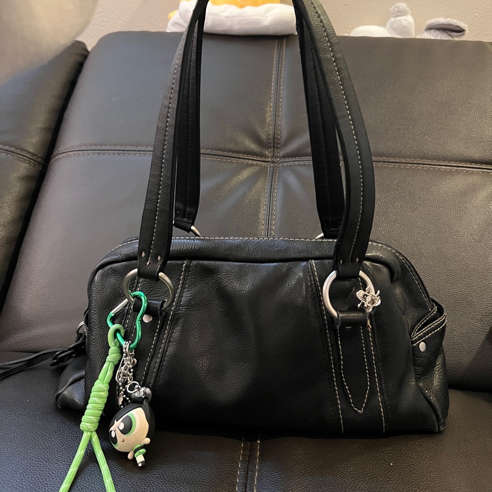 Worthington Black Leather Handbag